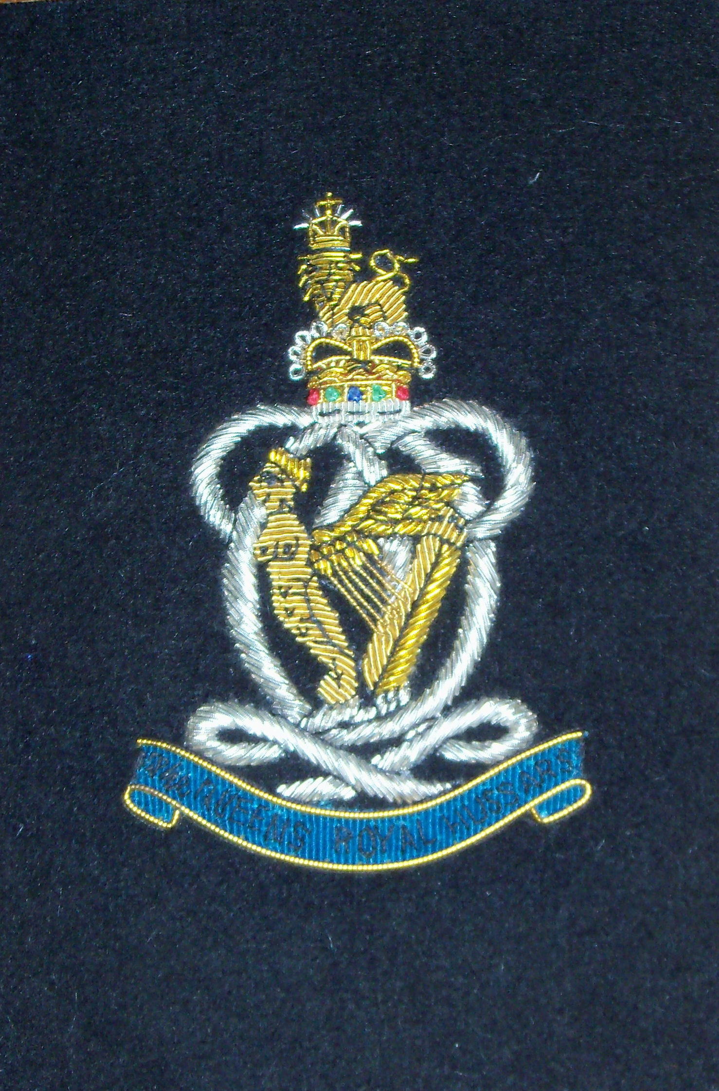 Small Embroidered Badge - Queens Royal Hussars